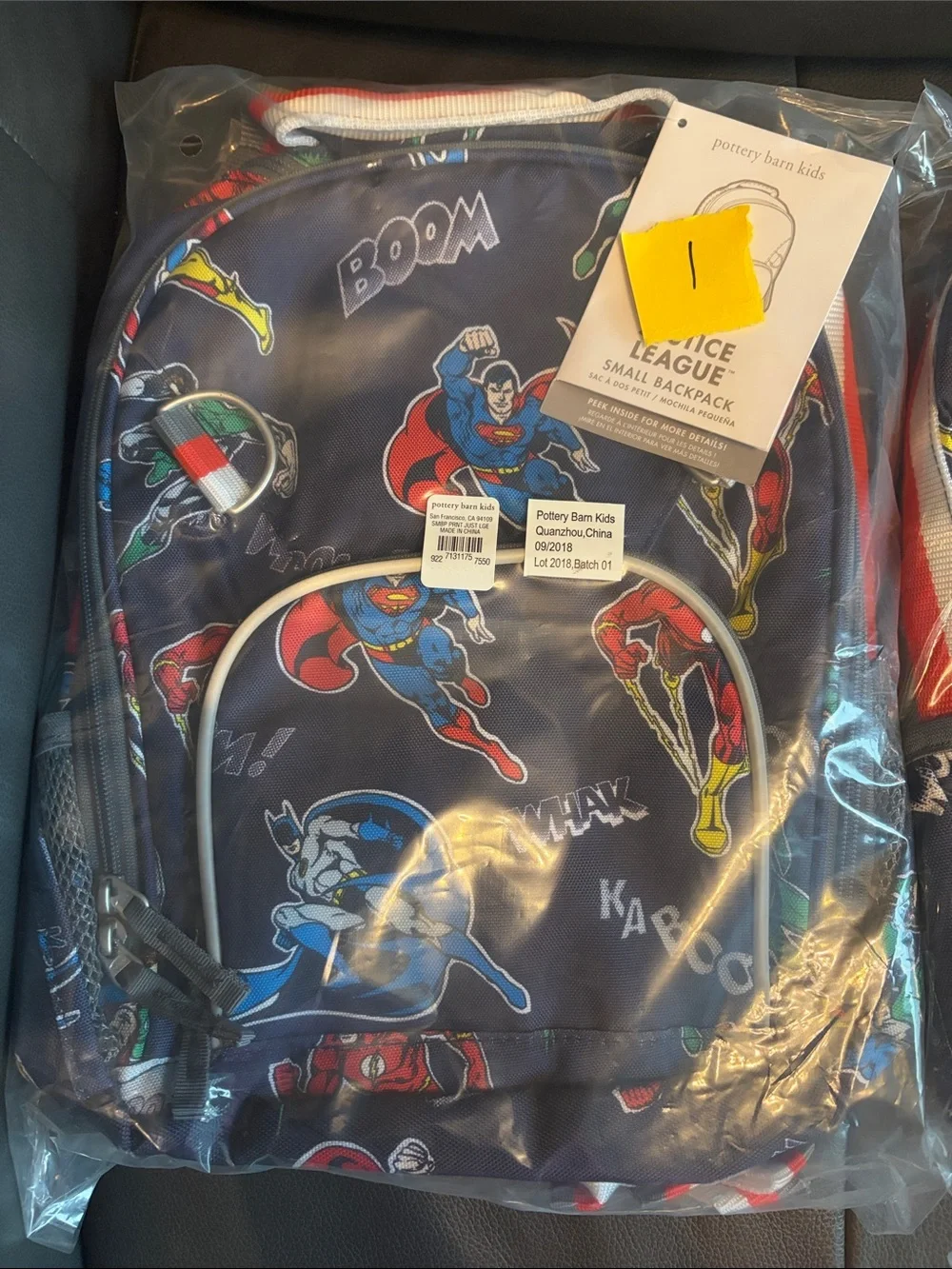 POTTERY BARN School BACKPACK MARVEL COMIC AVENGER HERO Superman travel SET 2